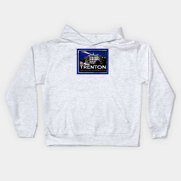 1915 Visit Trenton New Jersey Kids Hoodie by historicimage